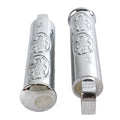 Chrome Skull Style Footpeg Set for Harley-Davidson