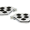 Chrome Mini Footboard Set with Diamond Design for Harley-Davidson