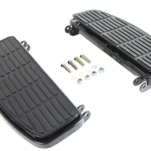 Driver Black 'D' Shape Footboard Set for Harley-Davidson