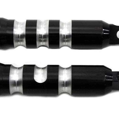 Black Contour Grooved Footpeg Set for Harley-Davidson
