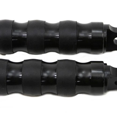 Black Three Band Style Footpeg Set for Harley-Davidson