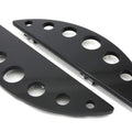 Driver Black Half Moon Footboard Set With Holes for Harley-Davidson
