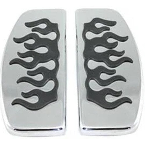 Driver Footboard Set with Flame Design for Harley-Davidson