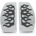 Driver Footboard Set with Flame Design for Harley-Davidson