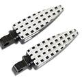 Black Adjustable Footpeg Set with Silver Highlights for Harley-Davidson