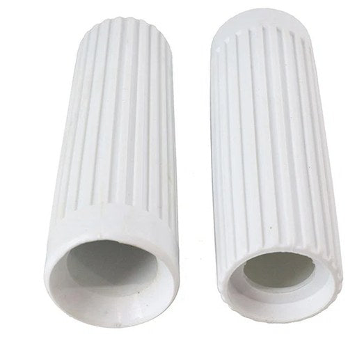 Replica Rib Style Grip Set White for Harley-Davidson