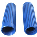 Replica Rib Style Grip Set Blue for Harley-Davidson