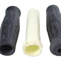 Black Grip Set 1909 Style for Harley-Davidson