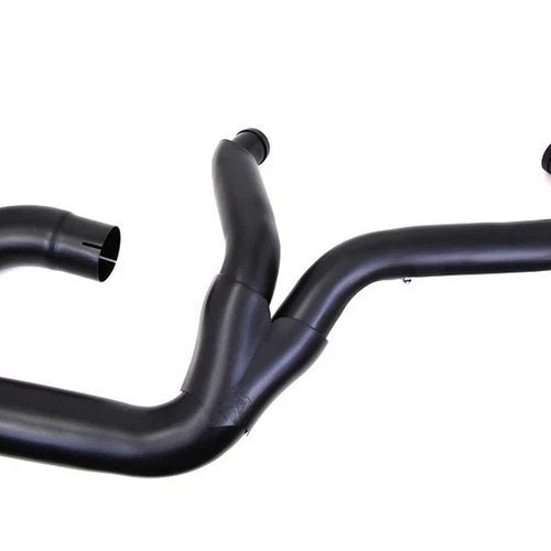 2 into 1 Exhaust Header Set Black for Harley-Davidson