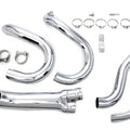 Chrome 2 into 1 Exhaust Header Set for Harley-Davidson
