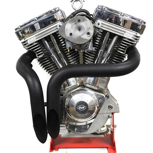 Laf Straight Down Drag Pipe Set Black for Harley-Davidson