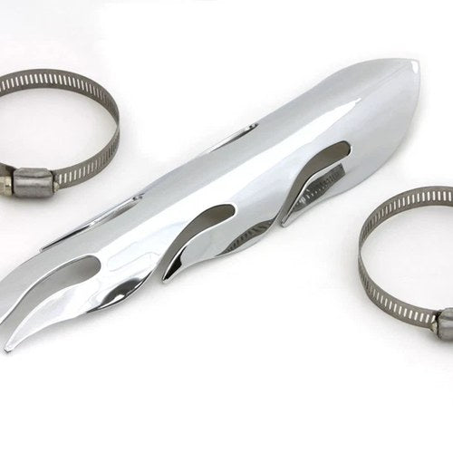 Exhaust Heat Shield Flame Style for Harley-Davidson