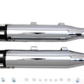 Chrome Highlighted Revolver Tip Muffler Set for Harley-Davidson