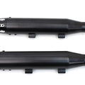 Black Tapered Revolver Tip Muffler Set Black for Harley-Davidson