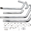 Wyatt Gatling Fxst Street Fighter Drag Pipe Set Chrome for Harley-Davidson
