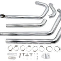Wyatt Gatling Fxst Street Fighter Drag Pipe Set Chrome for Harley-Davidson