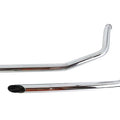 Exhaust Drag Pipe Set with Short Black Slash Tips for Harley-Davidson