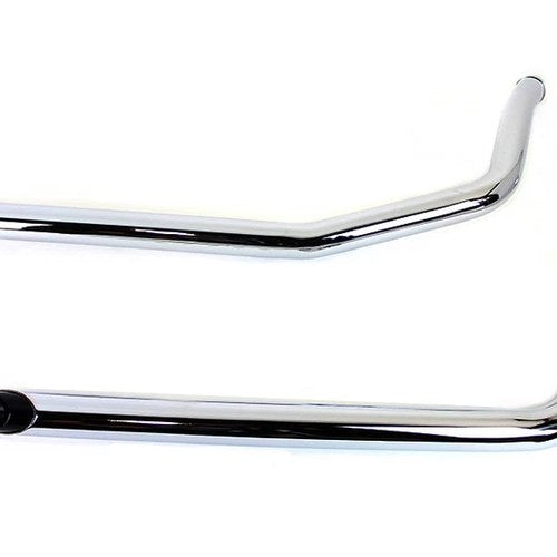 Exhaust Drag Pipe Set with Short Black Slash Tips for Harley-Davidson