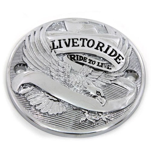 Chrome 2-hole Live to Ride Ignition System Cover for Harley-Davidson