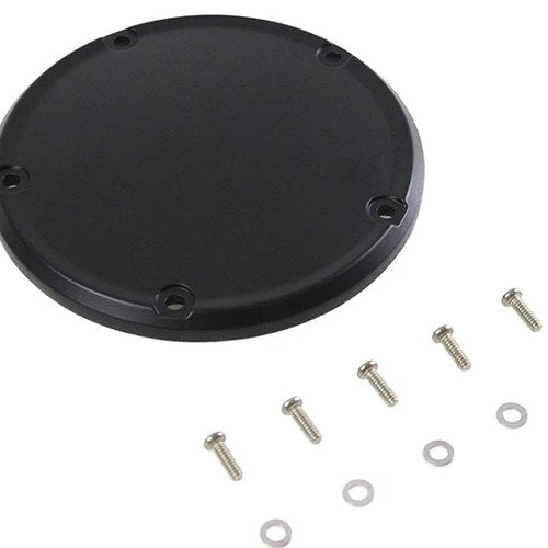 M8 Flat Black 5-Hole Smooth Derby Cover for Harley-Davidson