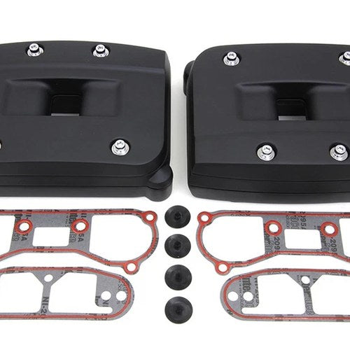 Black Rocker Box Cover Set for Harley-Davidson