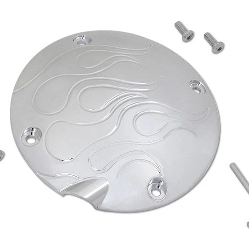 Flame Clutch Inspection Cover Chrome for Harley-Davidson
