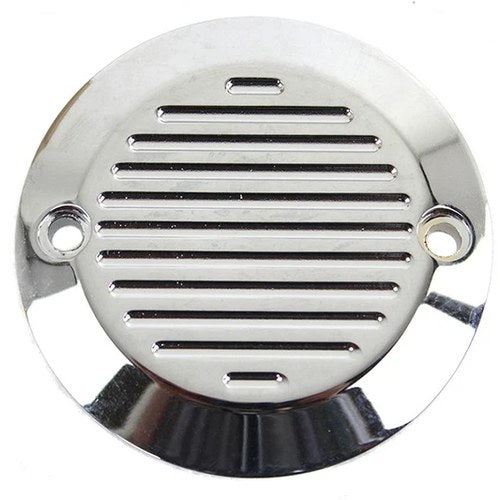 Chrome 2-Hole Ball Milled Ignition System Cover for Harley-Davidson