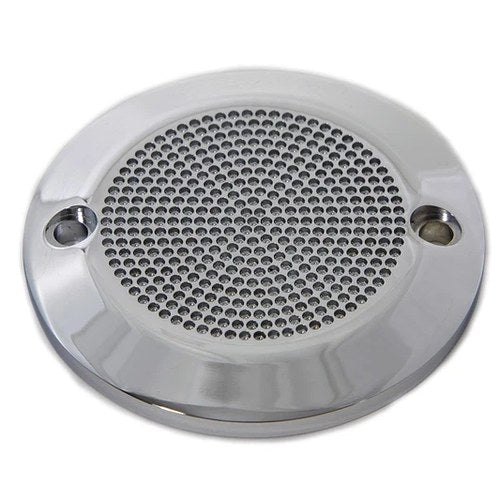 Chrome 2-Hole Perforated Ignition System Cover for Harley-Davidson
