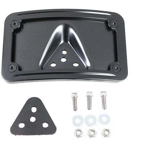 License Plate Bracket Curved Laydown Style Black for Harley-Davidson