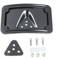 License Plate Bracket Curved Laydown Style Black for Harley-Davidson