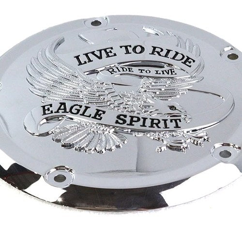 Eagle Spirit Derby Cover Chrome for Harley-Davidson