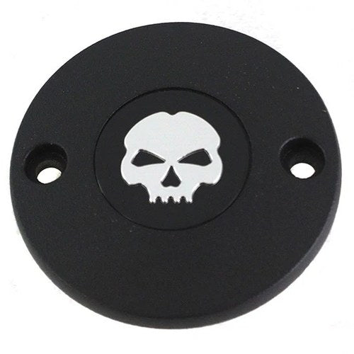 M8 Ignition System Cover Skull Black for Harley-Davidson