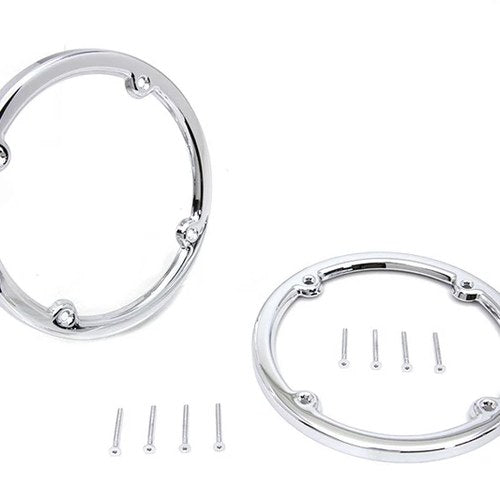 Chrome Rear Tour-Pak Speaker Trim Set for Harley-Davidson