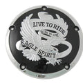 Eagle Spirit Derby Cover Black for Harley-Davidson