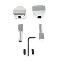 Chrome Rear Axle Adjuster Cap Set Pyramid Style for Harley-Davidson
