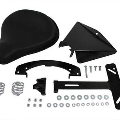 Black Leather Solo Seat Kit for Harley-Davidson