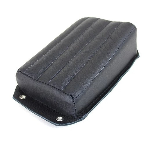Bates Black Leather Pillion Pad for Harley-Davidson