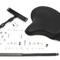 Black Leather Deluxe Solo Seat Kit for Harley-Davidson
