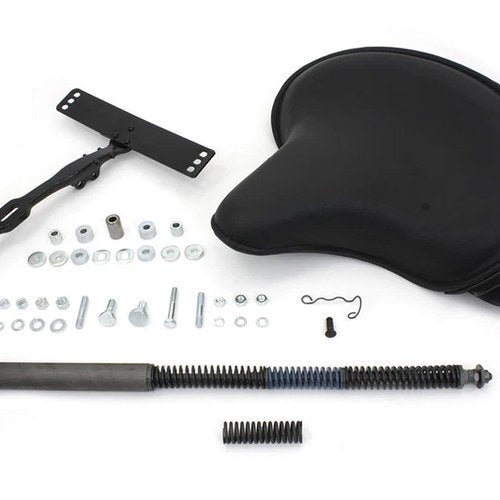 Black Leather Deluxe Solo Seat Kit for Harley-Davidson