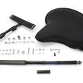 Black Leather Deluxe Solo Seat Kit for Harley-Davidson