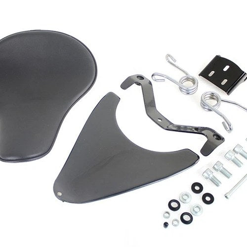 Spring Mount Bates Smooth Solo Seat Kit for Harley-Davidson