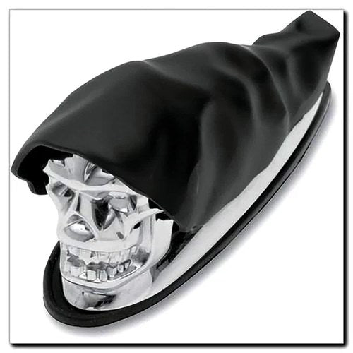 Chrome Skull Fender Ornament for Harley-Davidson