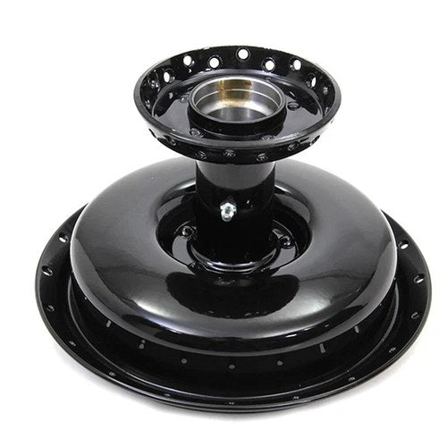 Front Wheel Hub and Brake Drum Black for Harley-Davidson
