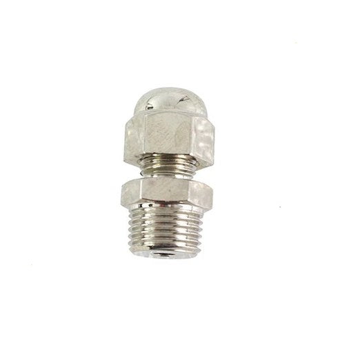 Knucklehead Nickel Plated Rocker Box Cap with Fitting for Harley-Davidson