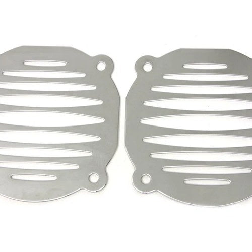 Chrome Milled Slots Speaker Grill Set for Harley-Davidson