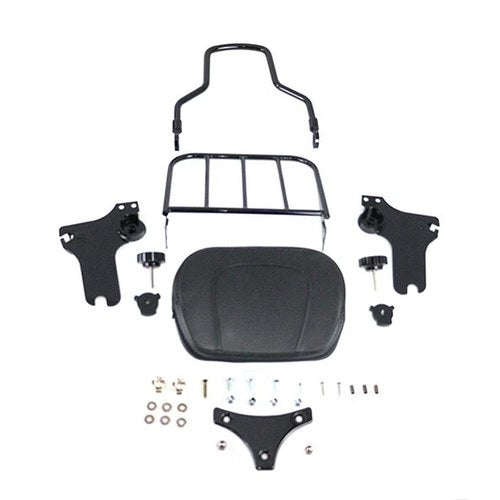 Gloss Black Sissy Bar and Rack for Harley-Davidson
