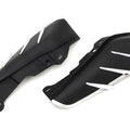 Black Windshield Deflector Set with Chrome Trim for Harley-Davidson