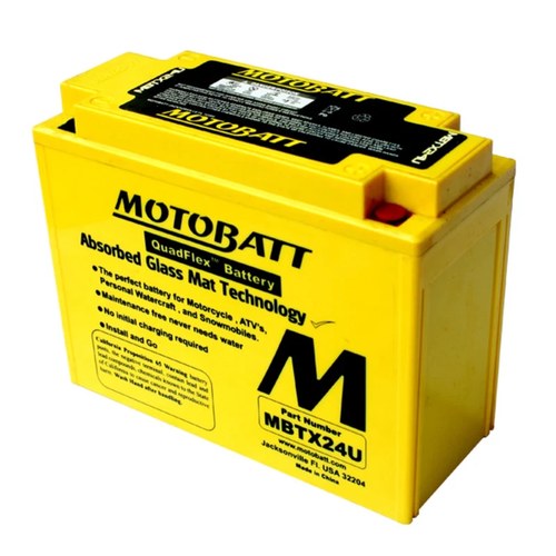 MotoBatt 12 Volt Agm Fully Sealed Yellow Battery for Harley-Davidson