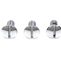Chrome Left Side Oval Head Screws for Harley-Davidson