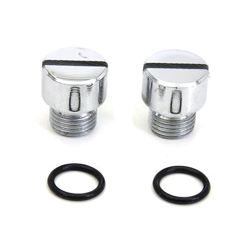 Oil Pump Check and Relief Valve Plug Chrome for Harley-Davidson